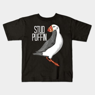 SEABIRD: Stud Puffin funny animal shirt gift Kids T-Shirt